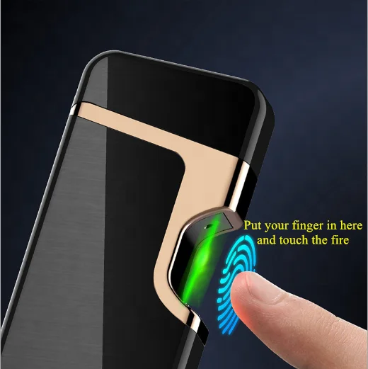 DWBANG Creative New Portable Metal USB Charged Electric Lighter Plasma Laser Induction Double Arc Powerful Cigarette Lighter