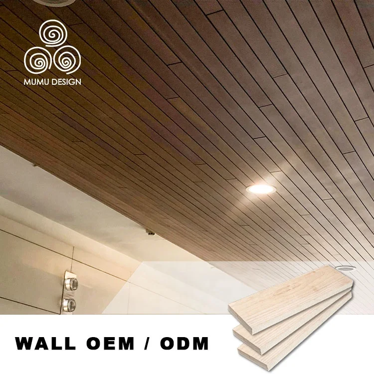 MUMU Feature Wood Pattern Curved Decorative Restaurant  Bedroom House Restaurant Indoor Villa Ceiling