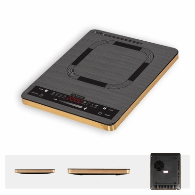 2200W High Efficiency Induction Cooker 8 Intellint Cooking Functions USB Connector Household Electric Plastic Housing