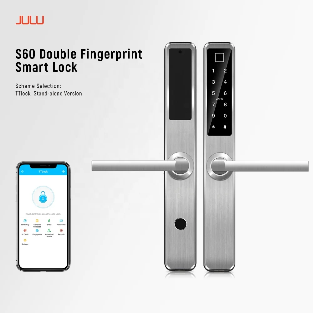 S60 нержавеющая сталь открытый водонепроницаемый TTlock цифровой биометрический безопасность двусторонний отпечаток пальца гриль замки умный дверной замок