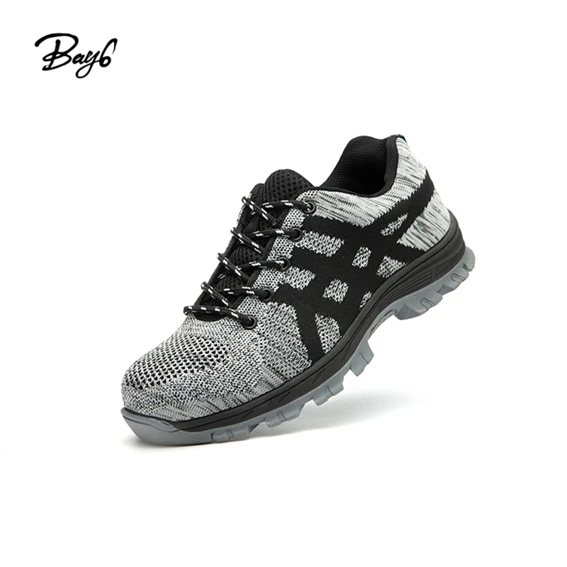 Rubber Indestructible Steel Toe Sneakers Men Fitness Walking Shoes Safety Industrial