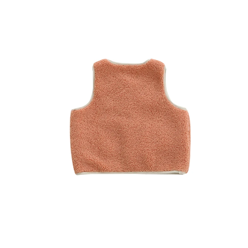 
Solid color thicken thermal autumn warm 0-3-year old baby unisex vest sleeveless O-Neck wholesale baby vest 