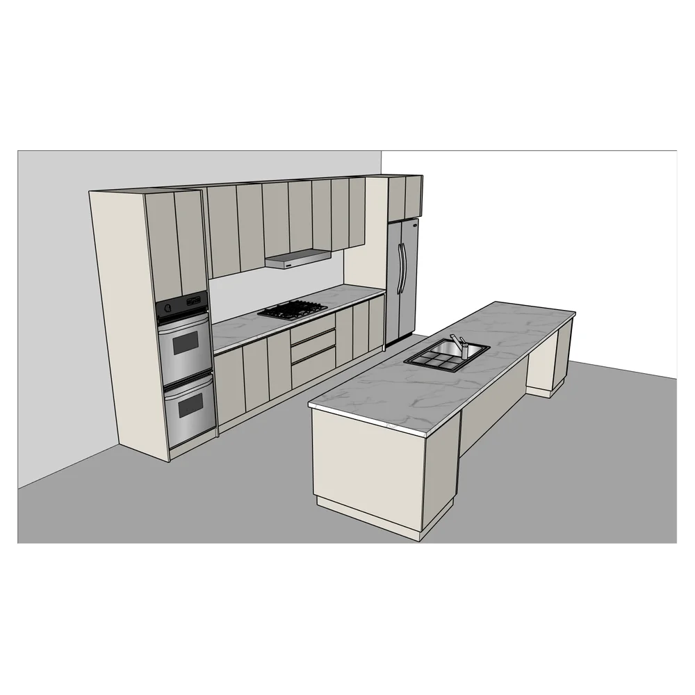 Prima Professional design team serve for better projects Modern Kitchen cabinet design Customized service edge