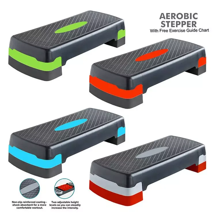 Wholesale Multi-Function Adjustable Nonslip Custom Logo Fitness Workout Step Board Aerobics Platform Stepper Exercise
