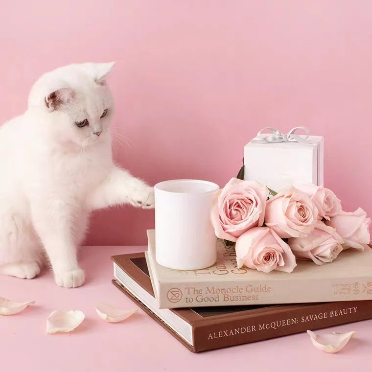 High Quality Wholesale Custom Luxury Ribbon Aroma Home Decor Romantic Smokeless Soy Wax Glass Jar Scented Candles