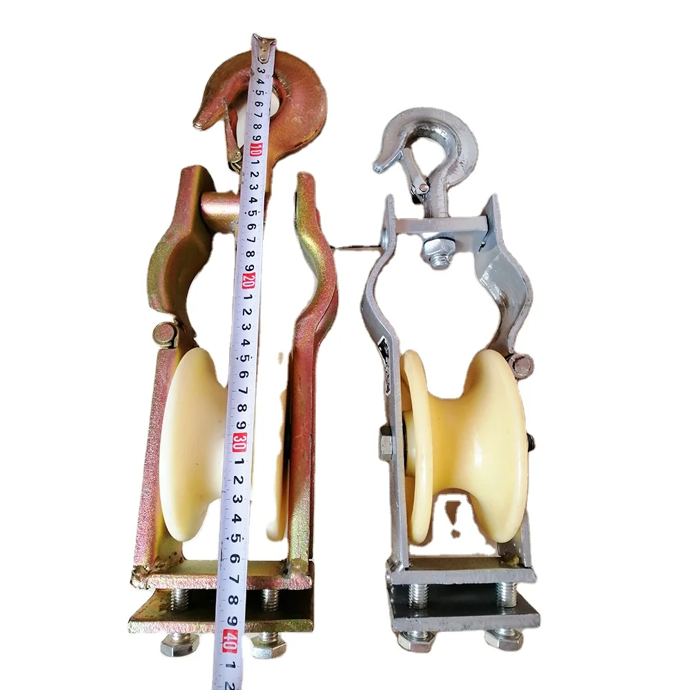 Single 150mm Diameter Cable Roller with Hook New Model DIY Grade Steel Nylon Wheel Customizable ODM OEM Support