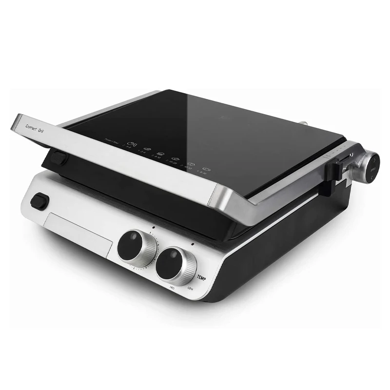 Бездымный гриль XL Griddle 2000 Вт 4 ломтика крышка из нержавеющей стали Электрический гриль-сэндвич/контактный panini