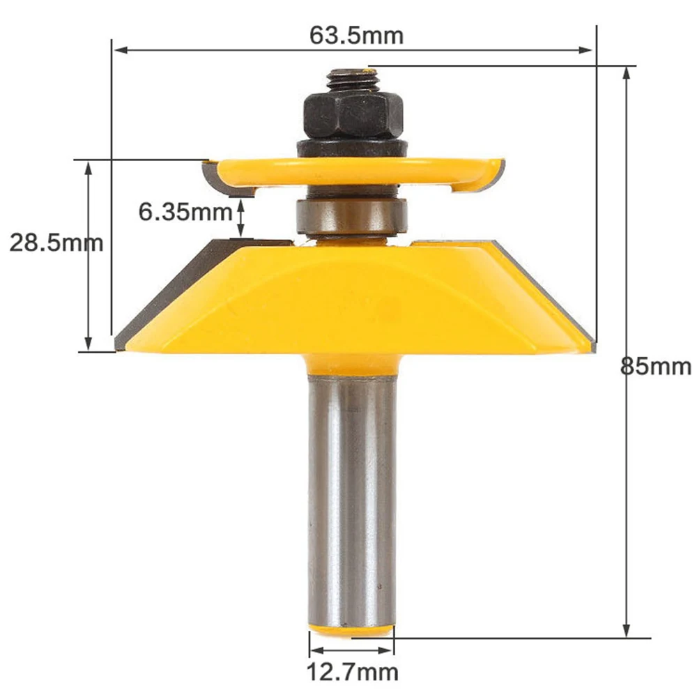 3pcs Tongue Groove Router Bits 1/2 Shank Raised Panel Cabinet Door Bit