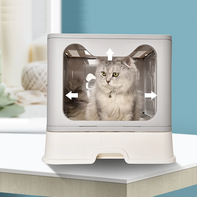 Amazon Top Wholesale Large Cat Litter Box Top-in Fully Enclosed Cat Litter Box Cat Toilet