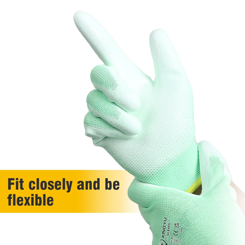 XINGYU En388 4131 Guantes de Trabajo Palm покрытием PU перчатки на заказ с логотипом Fit безопасные рабочие