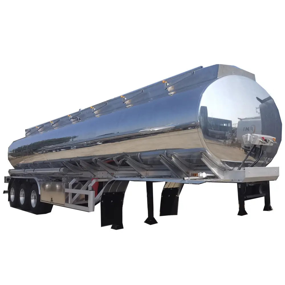 3 axles Fuel Tanker 30cbm 45 cbm 60cbm semi trailer carbon steel/aluminium fueloline oil tanker trailer