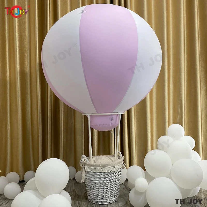 5ft PVC Half Hot Air Balloon Inflatable Hanging Balloons for Baby Shower Party Kids Birthday Event Show Exhibition Decoration