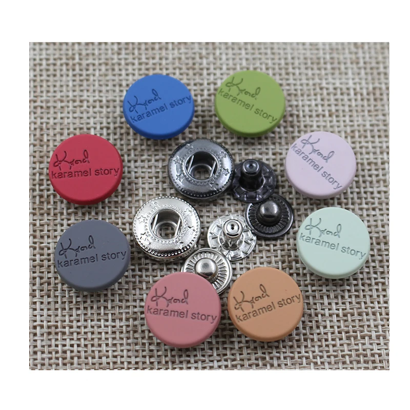 Factory wholesale fashion 15mm new design metal decorative color spring snap button,four parts snap button for clothing