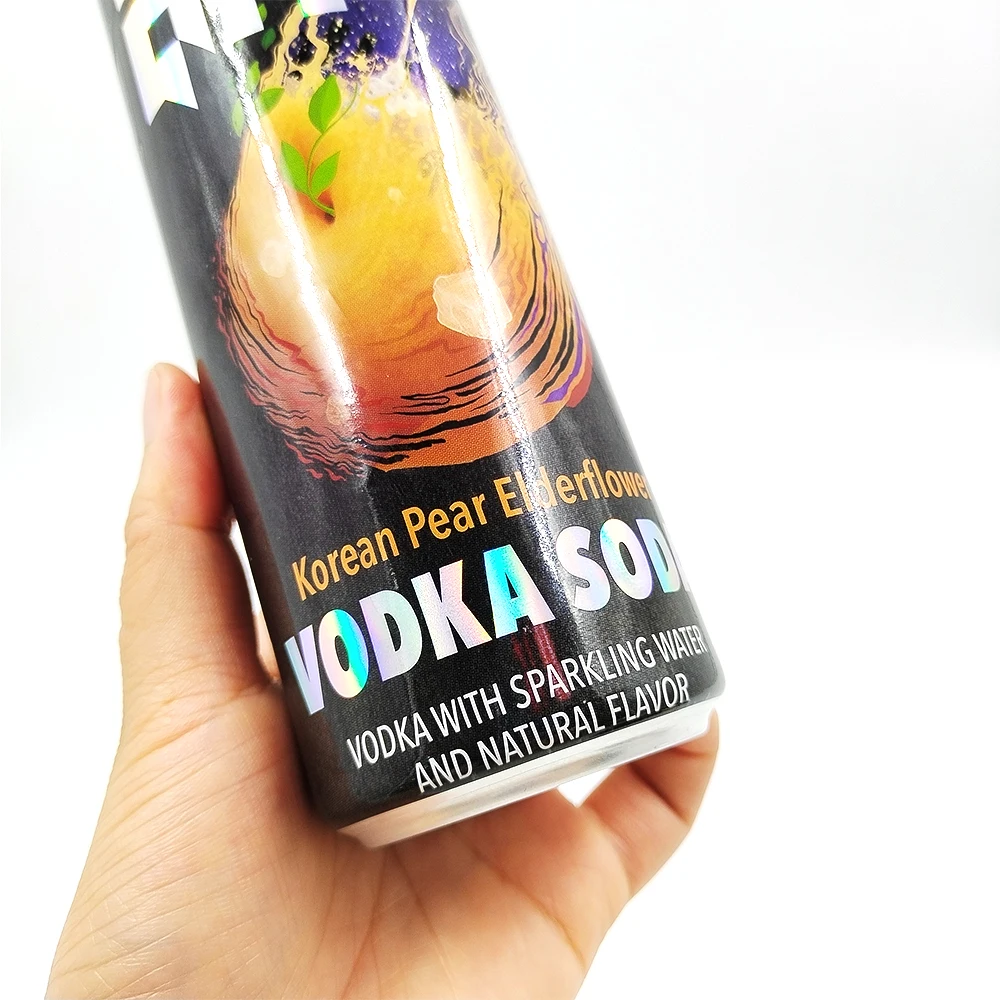 High Quality Laser Holographic Heat Shrink Sleeve Label Plastic Waterproof Packaging Film For Beer Bottles Cans