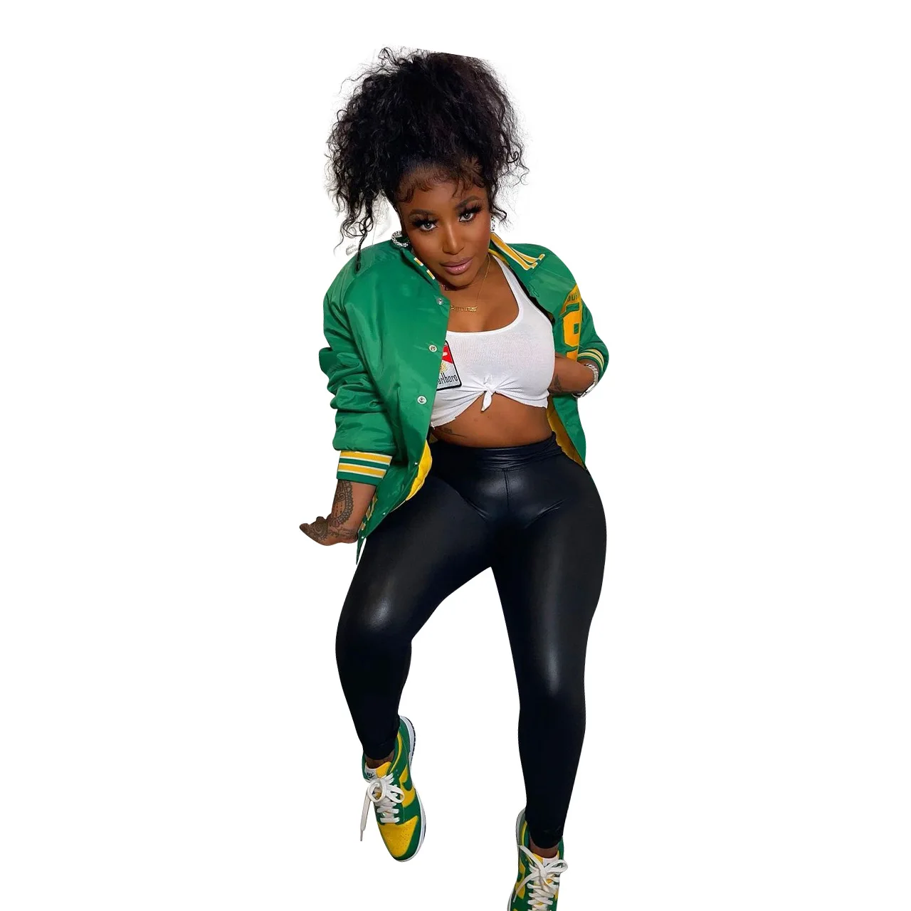 Short Lady Baseball Cloth Solid color Fashion Women Coat Ladies Casual Jackets