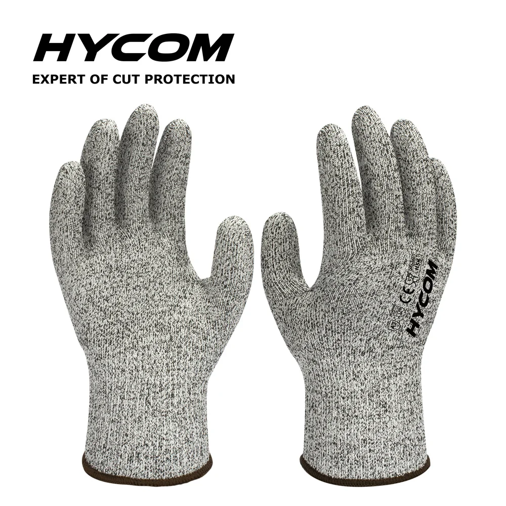HYCOM H5K Safety Kitchen Gloves Cut Level 5 HPPE Cut Resistant Kitchen Gloves Anti Cut Level 5 EN388 Working Hand Gloves