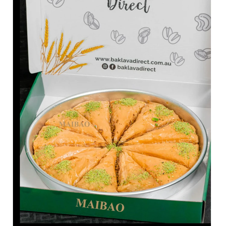 Custom luxury cake packaging box bakery paper boxes for desserts brownies takeaway bread candy pastry baklava cookie food boxes