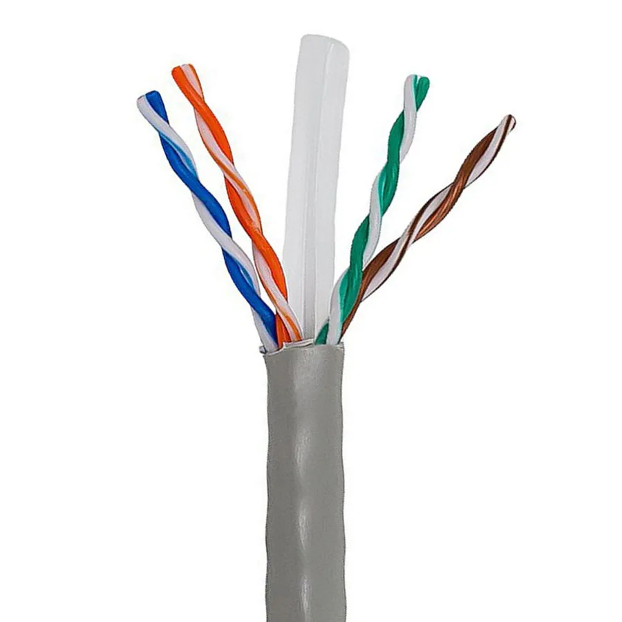1000-футовый серый Ethernet-кабель 305 м длиной Cat6 ПВХ кабель UTP 4P POE CCTV для внутреннего/наружного использования