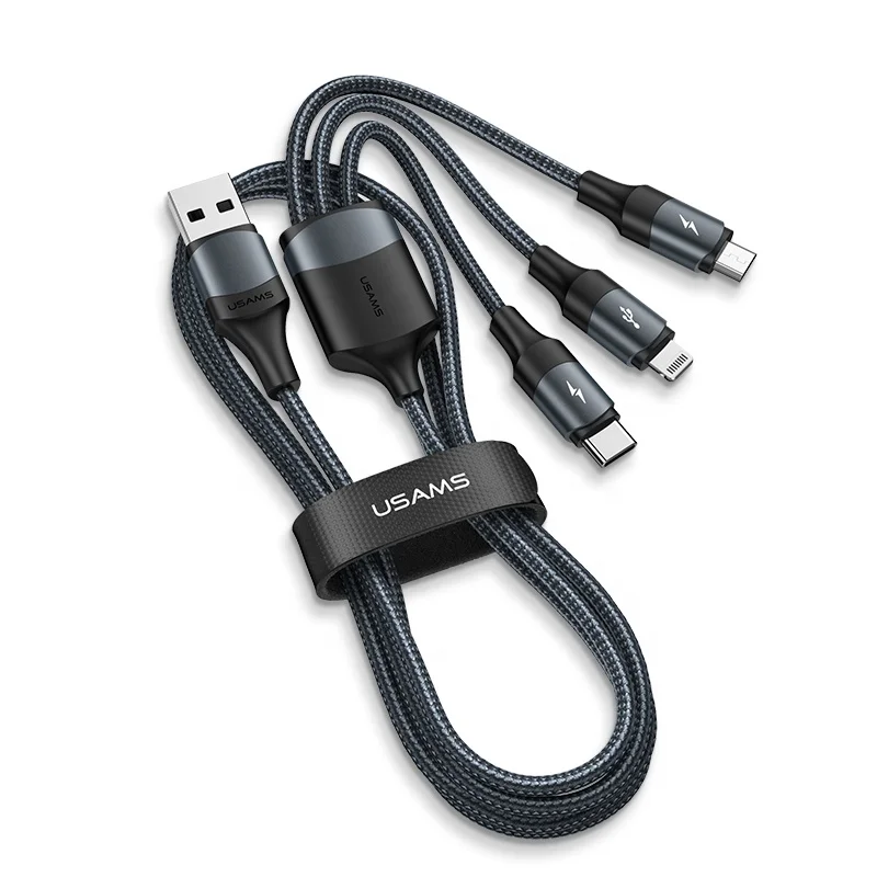  Лидер продаж USB-кабель USAMS 3 в 1 2 м кабель для быстрой зарядки типа C другие аксессуары мобильных