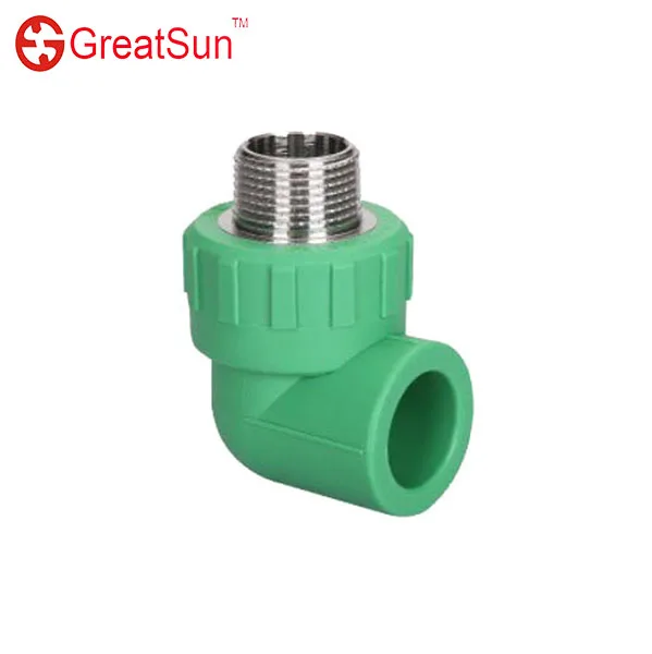 High cost performance tee with brass male thread pipe fittings PPR fitting joint for wholesales
