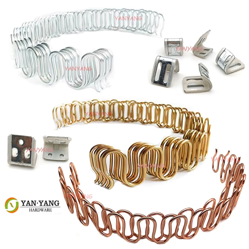Yanyang customized 3.6mm antirust upholstery furniture cutting sinuous spring 3.4mm rolling curve zigzag inner sofa springs