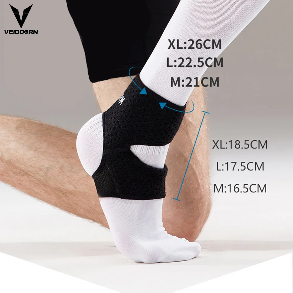Sports Protector Compression Basketball Elastic Black Ankle Supports Sleeve Brace for Climbing Running Tennis Workout Fitness