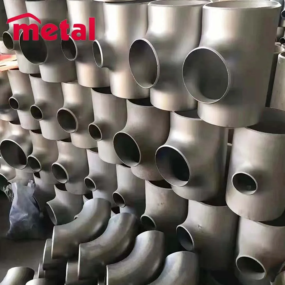 China Factory 18inch THK SCH40 ASME B16.9 stainless steel 304 Galvanized butt welded t connector pipe tee fitting