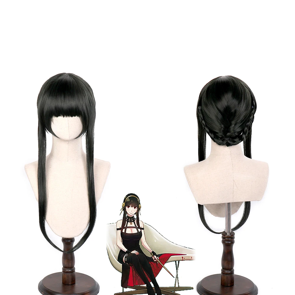 Anime Spy X Family Yor Forger Cosplay Costume Wig Dress Suit Black Red Skirt Set Yor Briar Earring Long Hair Women Clothes Party