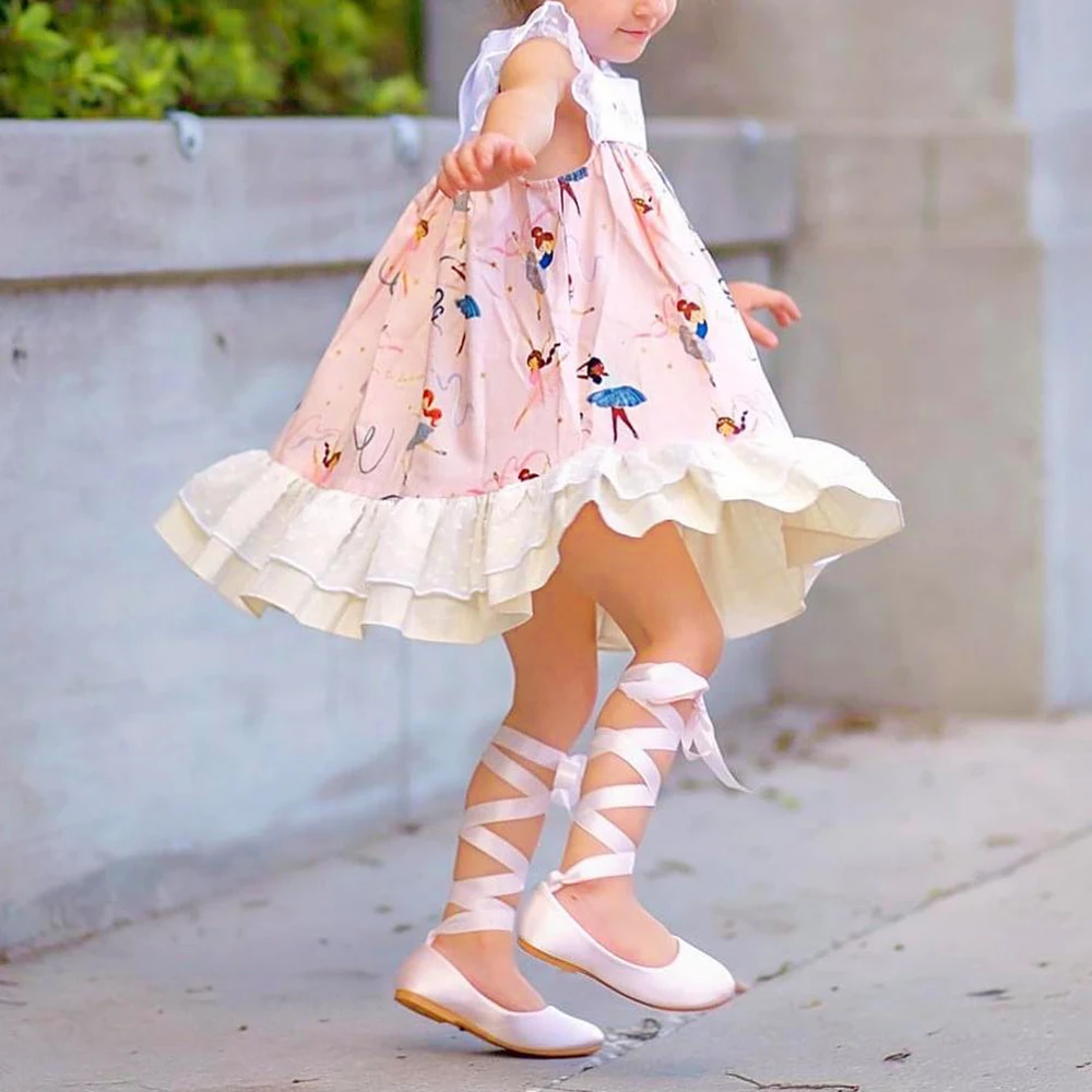 Cotton Embroidery Girls Summer Dress Flare Sleeves Princess Summer floral Solid White Blue baby girl clothes 6-12 month