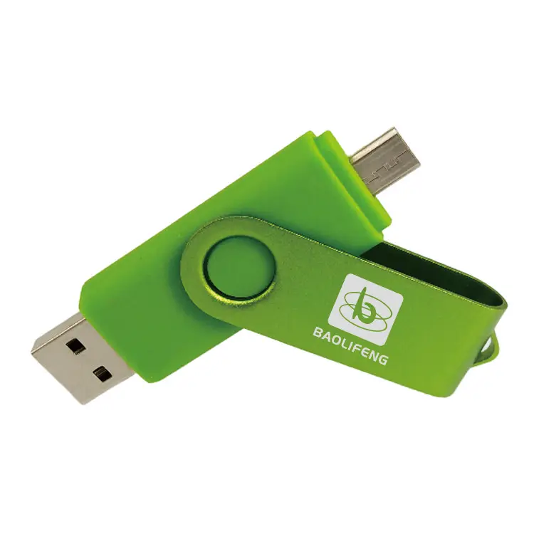  Высокое качество 2 в 1 поворотный Usb 0 3 OTG 128 Гб 64 Pendrive ГБ 32 16 8 металлическая карта памяти
