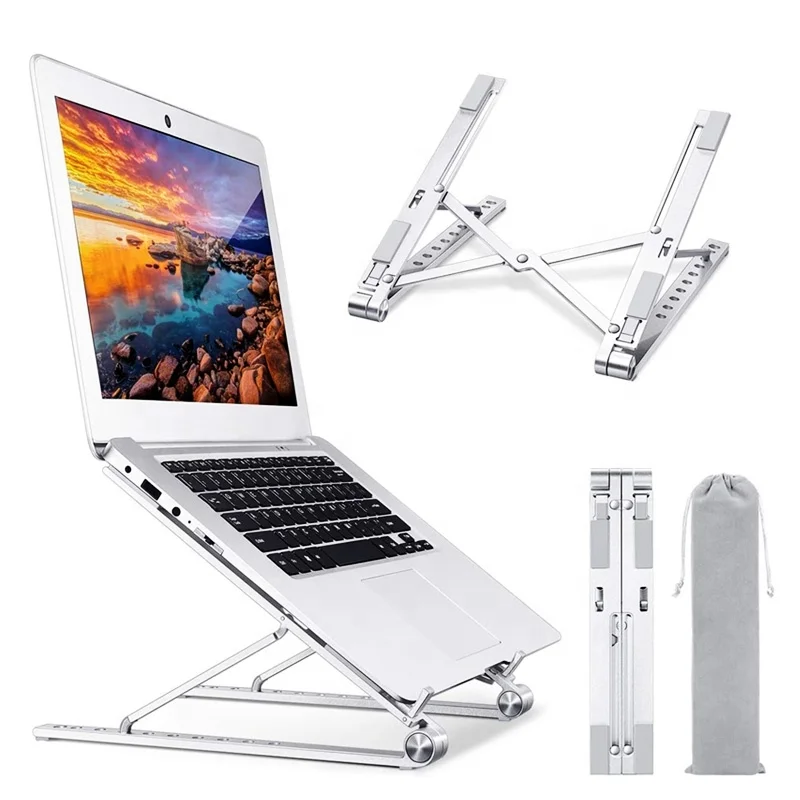 Portable Magic Minimalist Stick PC Laptop Table Stand Modern Creative Folding Metal Slim Notebook Holder