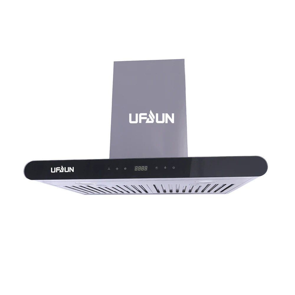 High Quality Hot Sale Cooker Hood 90 cm Wall Mounted Led Light Kitchen Used T Shape Touch Button Range Hood