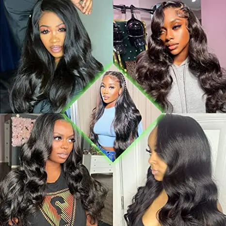 Cheap Wholesale 150% Density  Raw  Virgin India  Body Wave Hair 13x4 Transparent Lace Front Wigs for Black Women Human Hair Wigs