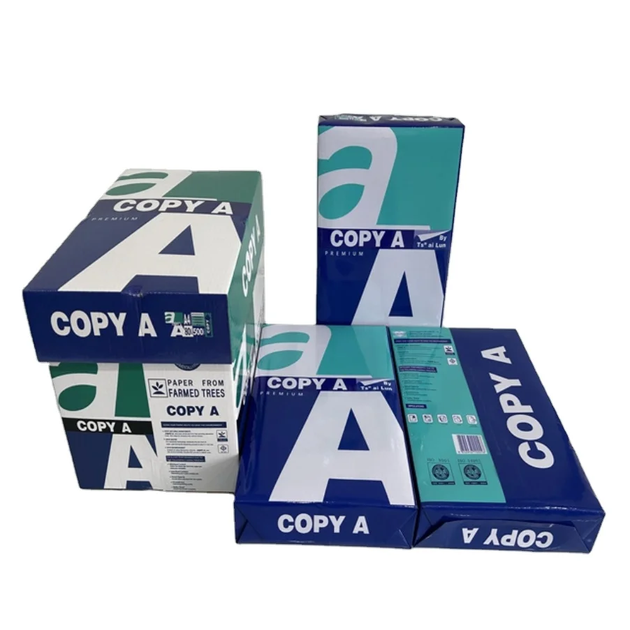 High Quality Cheap Price 70GSM 80 Gram Reams White Sheets Bond Office Ppc Typek Copier Papel Printer Size A4 Copy Paper