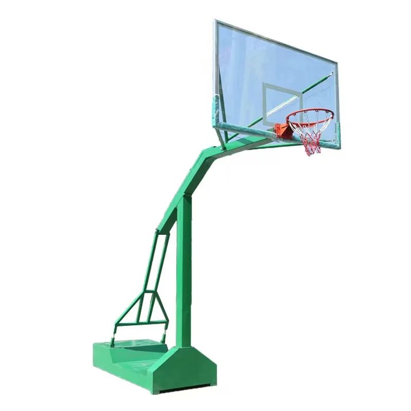 Hot Selling Professional Outdoor Standard Adjustable Glass Board Basketball Hoop