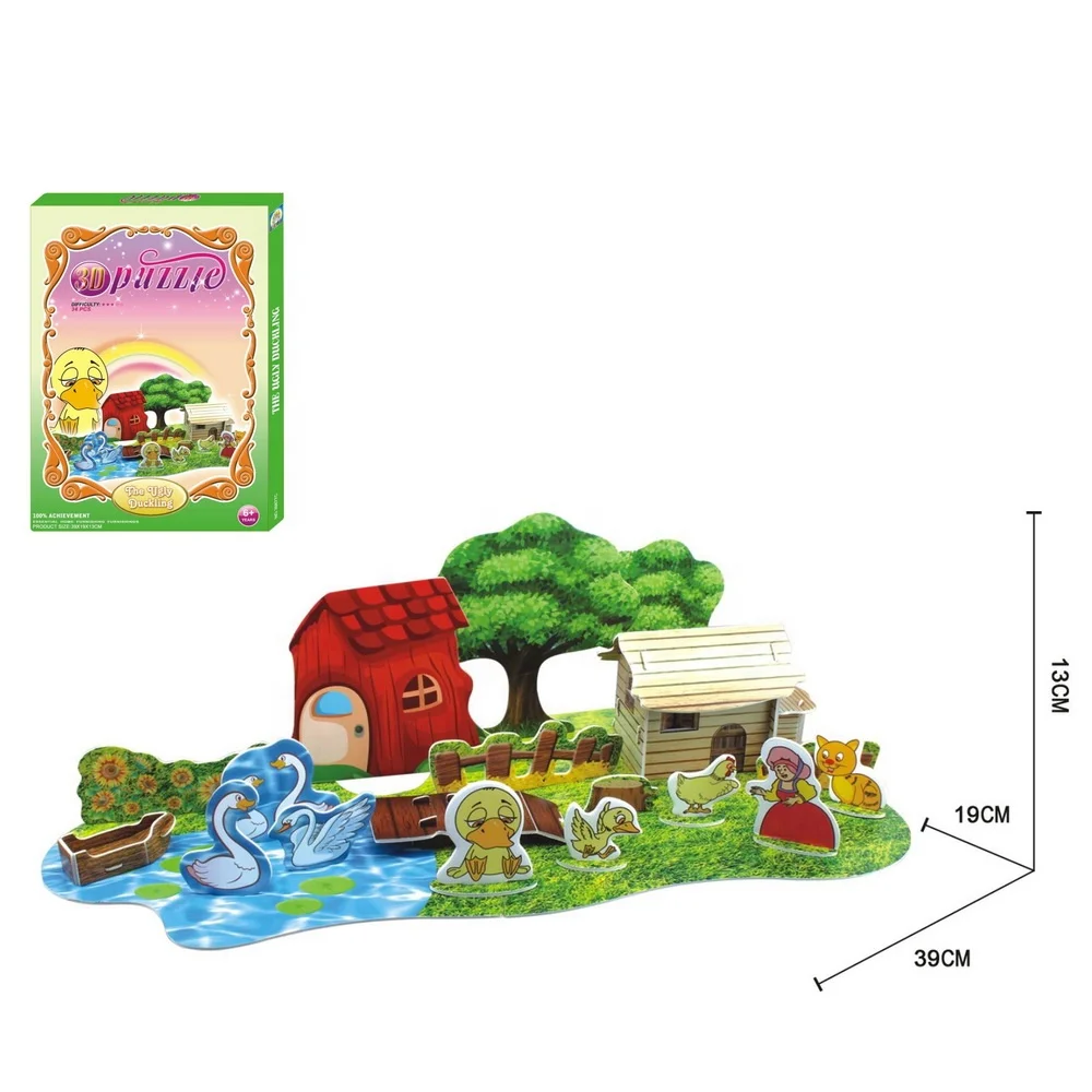 Kids diy toy the three little pigs super 3d puzzle