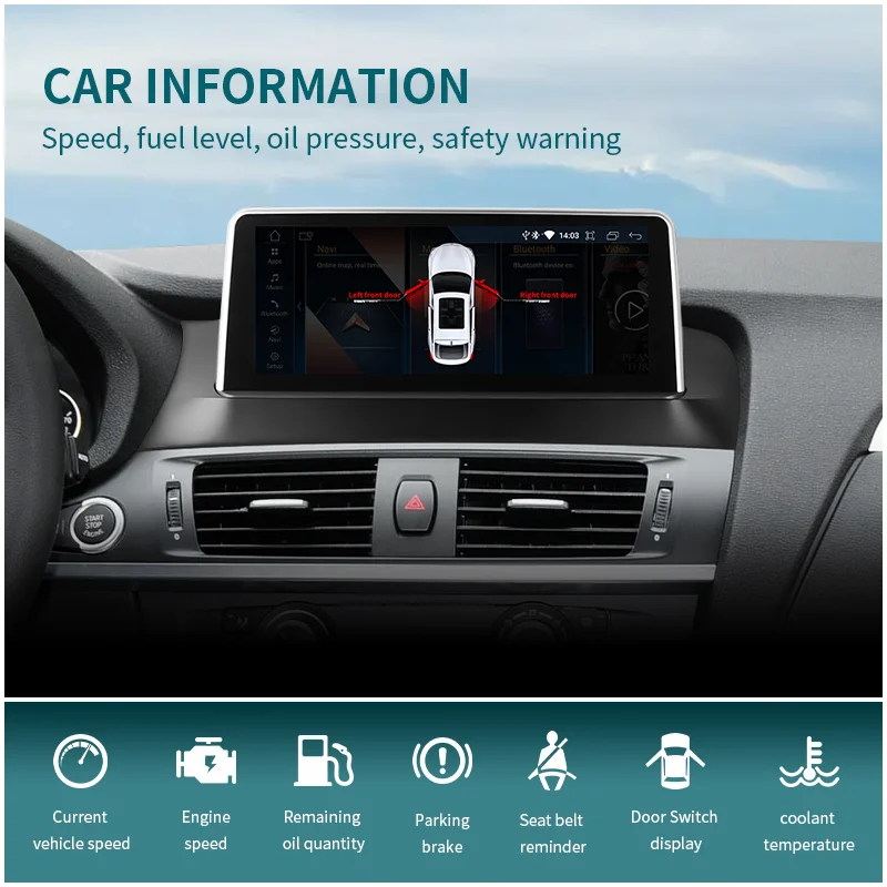 FLYFISHP 10.25/12.3' Android Car Radio for BMW X3 X4 E83 F25 F26 2006-2017 CIC NBT EVO Wireless Carplay Auto Stereo Screen