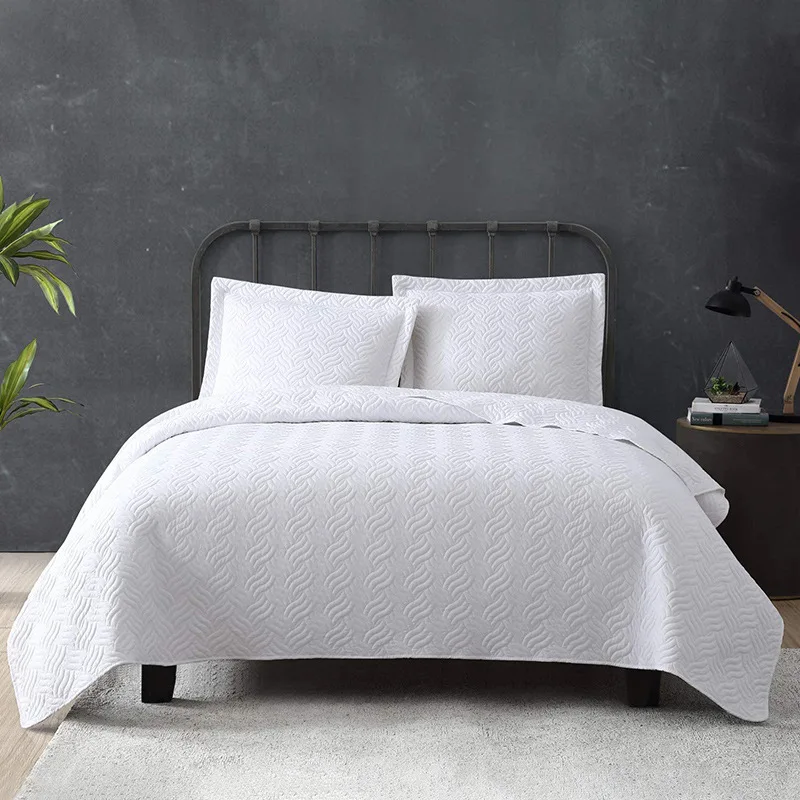 Aoyatex Lightweight Soft Bedspread Coverlet Basket Weave Quilted Blanket