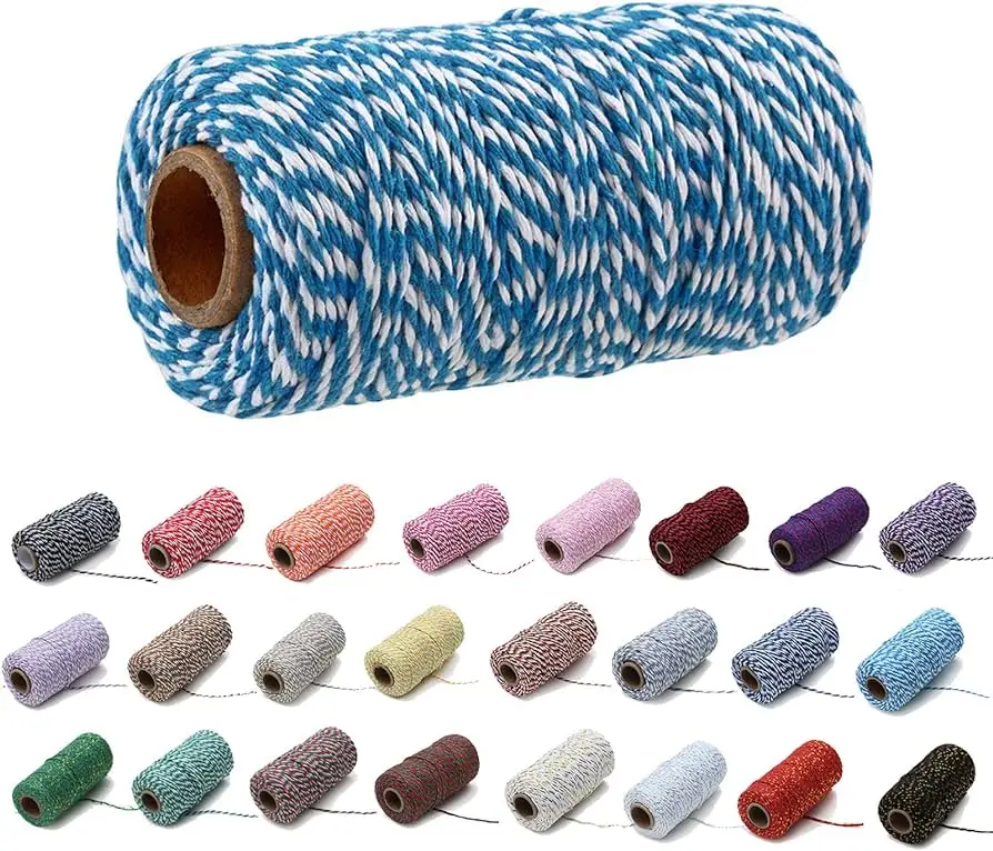 Ropemate 3mm Section dyed cotton rope gradient color rope braided cored macrame cord for handmade project
