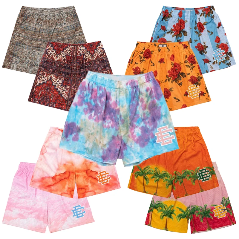 Оптовая продажа, Эрик Эмануэль, сетчатые шорты, дышащие модные спортивные брюки, летние пляжные базовые шорты EE