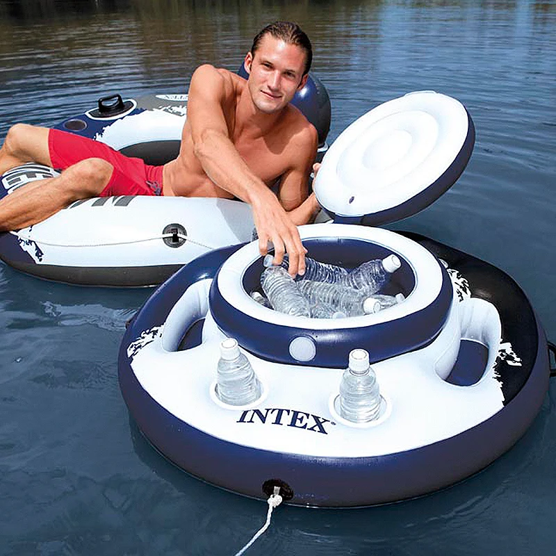 INTEX 56822 MEGA CHILL CIRCLE REFRIGERATOR KIDS INFLATABLE SWIMMING POOL FLOAT