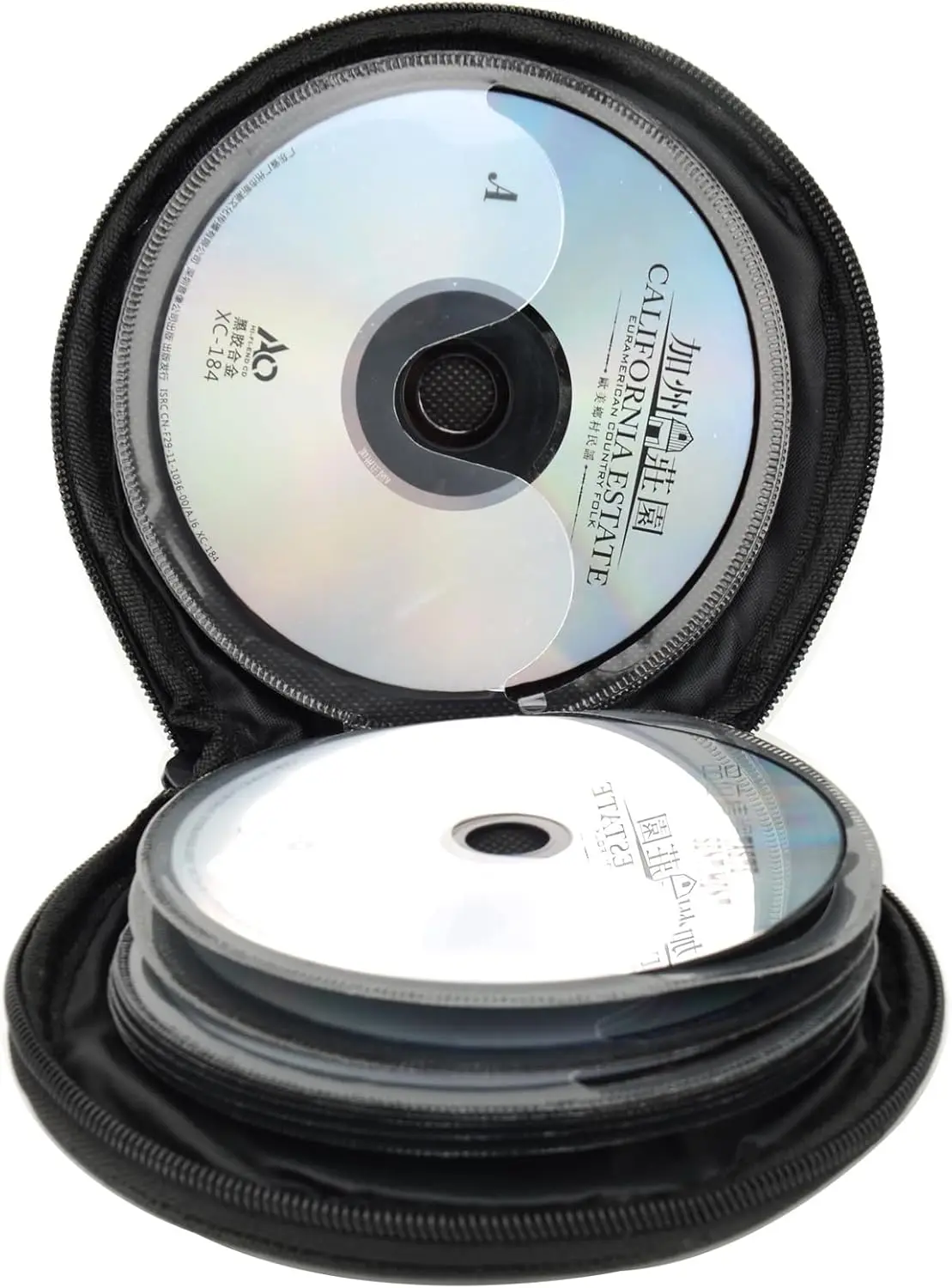 Portable Protective Round Foam Eva Hard Case Custom Protective Eva Round Cd Case For Cd Customized