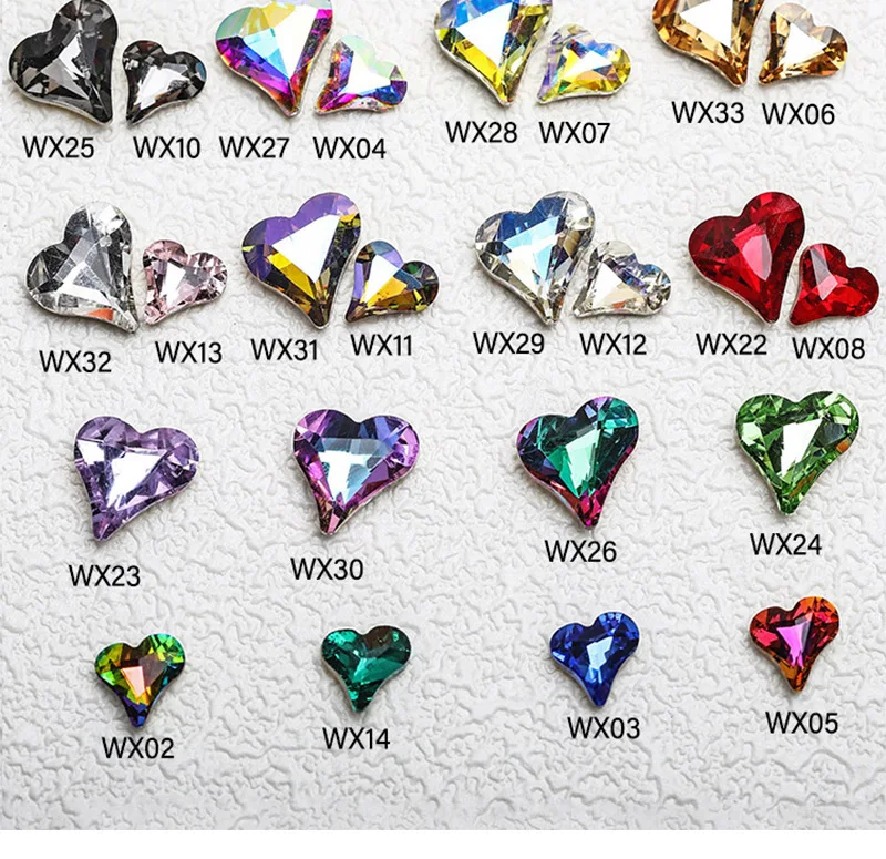Multi Colors High Quality K9 Crystal Point Back Various Shapes Press On Nail Art Supplies Rhinestones Accessories