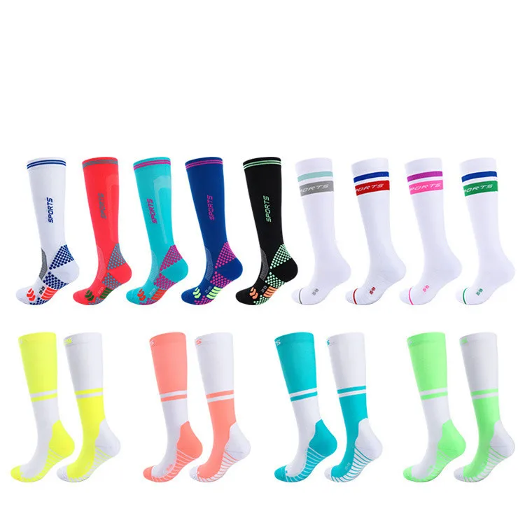 Hot Sale Unisex Sport Compression Socks Knee High Long Running Elastic Socks