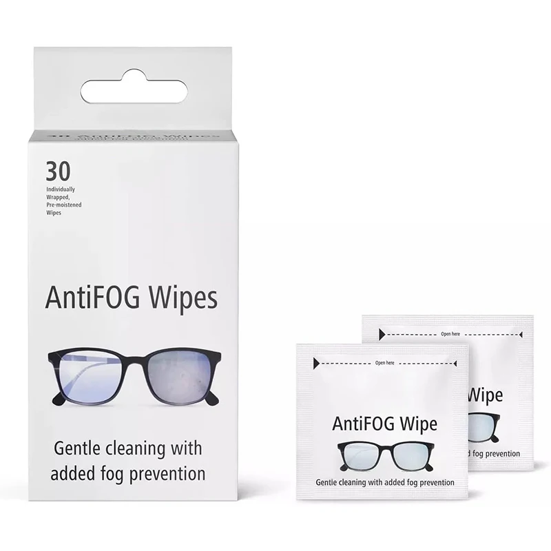 Disposable Pre Moistened Anti Fog Glasses Lens Cleaning Wipes For Eyeglasses