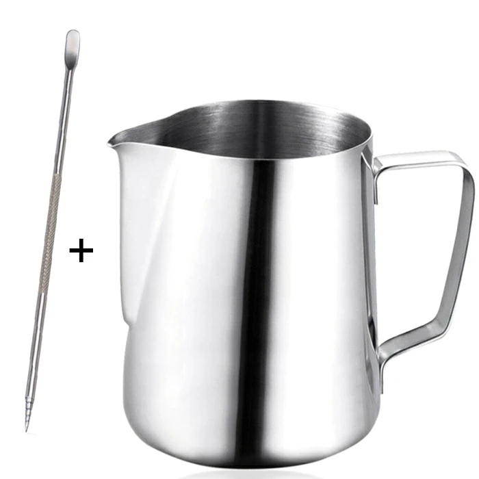 Stainless Steel Latte Art Pen Flower Needle Espresso Cappuccino Frothing Jug Milk Frothing Pitcher With Fancy Stitch