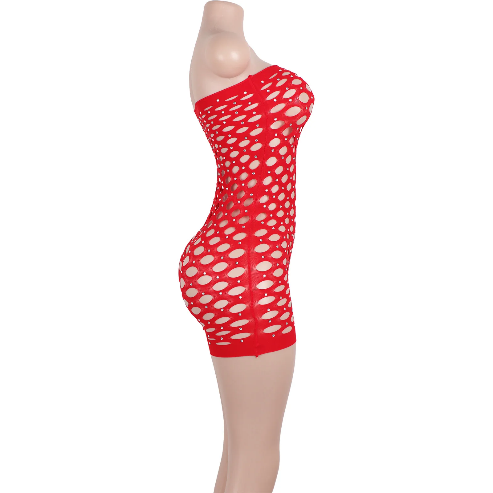 Exotic Women Rhinestone Mesh Bodysuit Nightclub Shorts Set Dancer Sexy Dancewear Striper Outfits Performance Wear Underwear