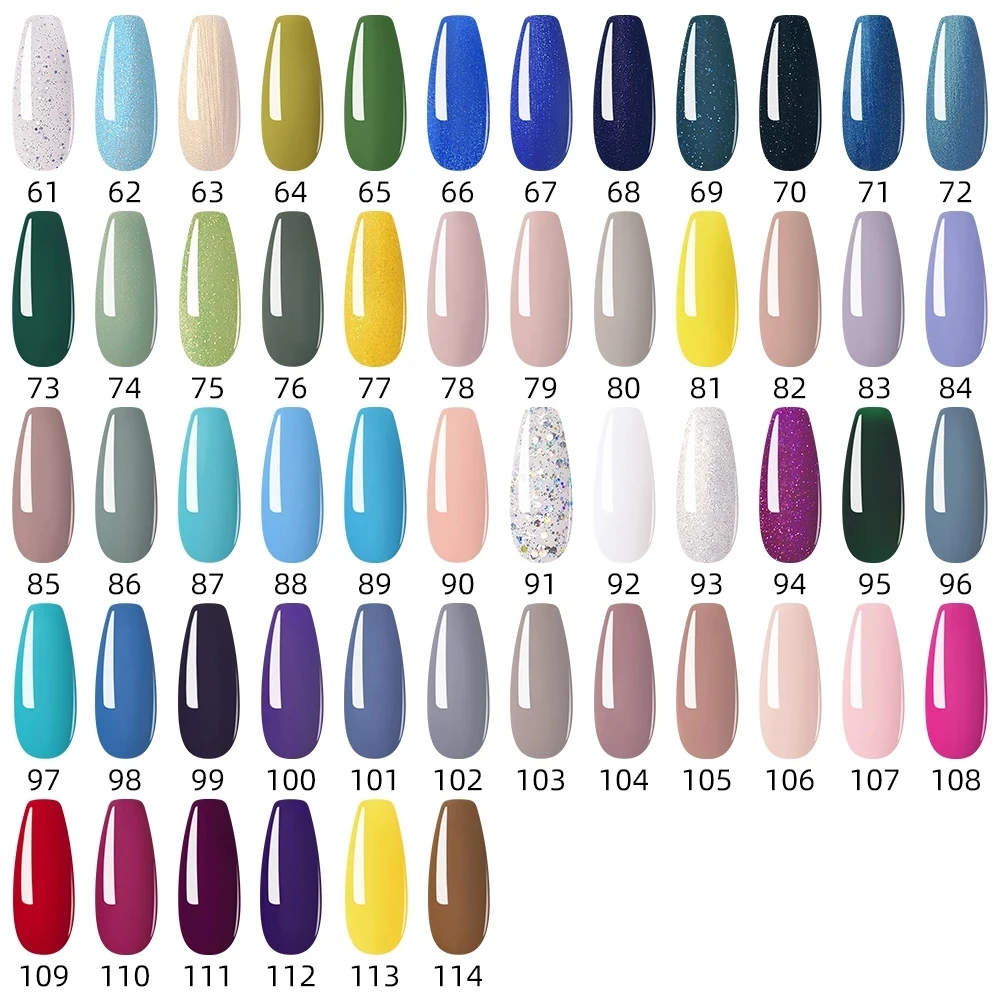 KADS 23pcs Semi Permanent Led Gel Varnish Soak Off Nail Lacquers Base Matte Top Coat Nail Gel Polish Set