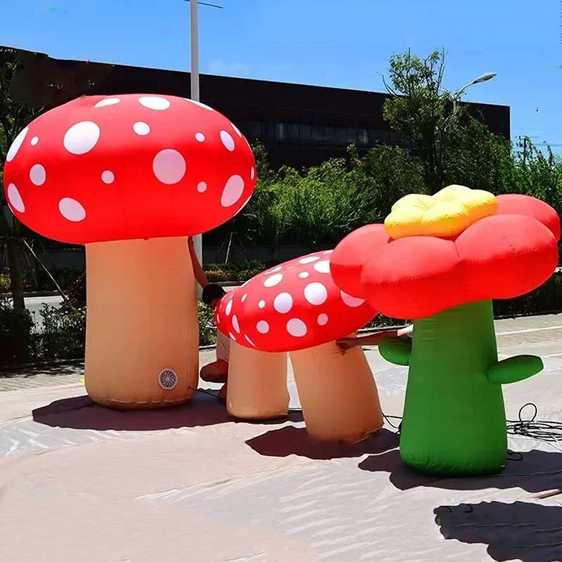 Height Inflatable Lighting Mushroom Model For Event Display LED Mushroom Flower inflatable flower