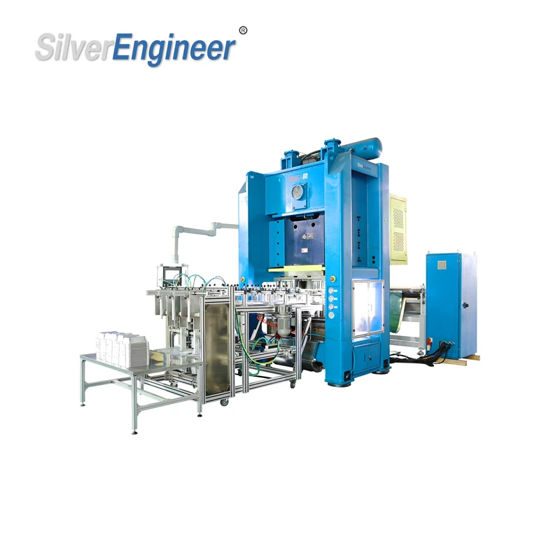 High speed multi - cavity mold aluminum foil container automatic punching machine